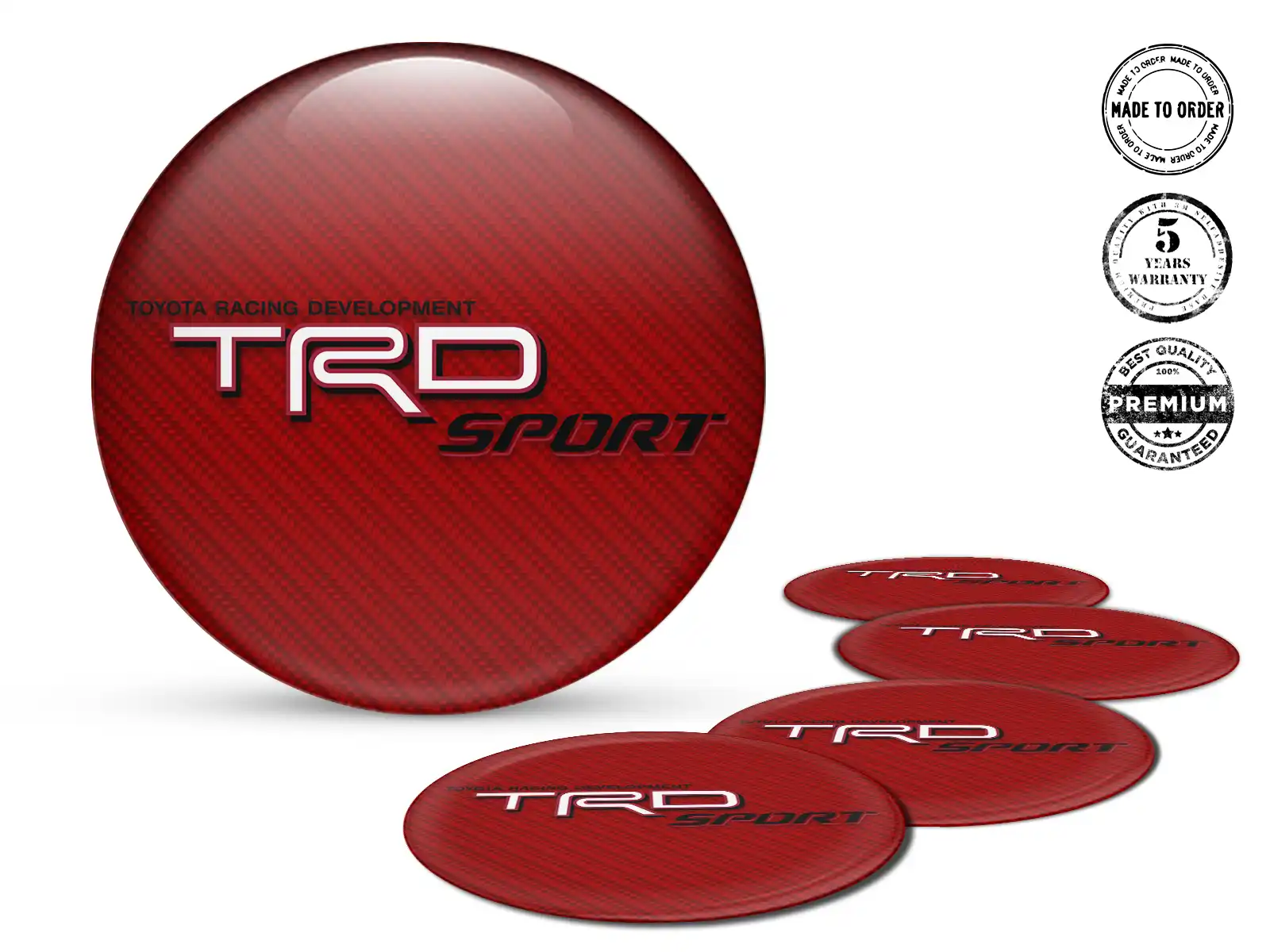 Toyota TRD Calcomanías de Aro Edición Etiquetas de Epoxi Premium